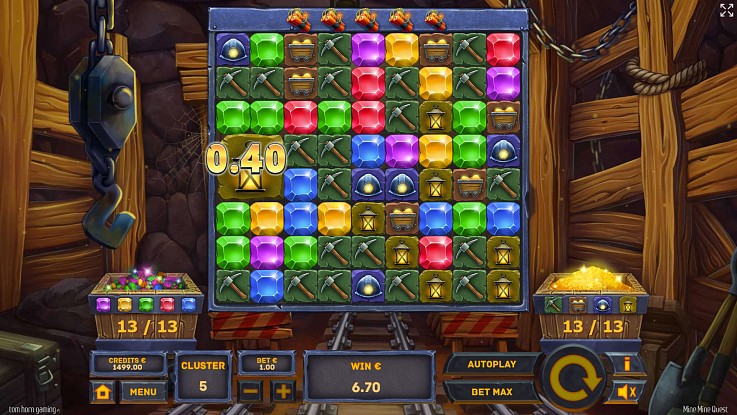 Mine Mine Quest Giant Symbol: लालटेन फीचर Mine Mine Quest Giant Symbol फीचर, जिसमें ग्रिड पर बड़ी लालटेन दिखती है